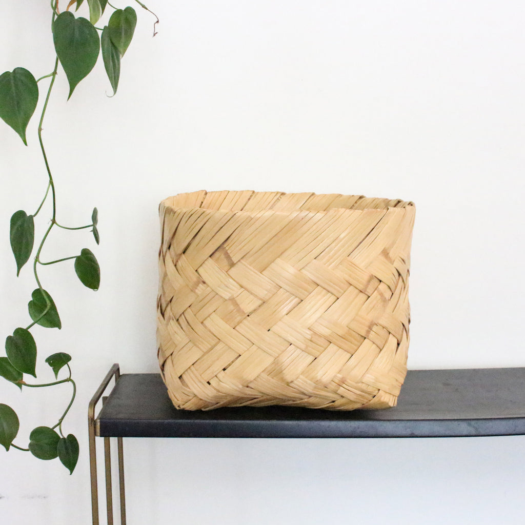 Large Wide Woven Basket
