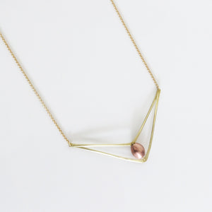 Brass and Copper Arrow Necklace