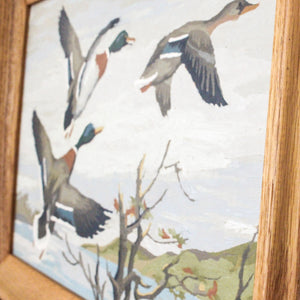 Vintage Mallard duck painting