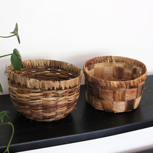 Natural woven baskets- set of 2