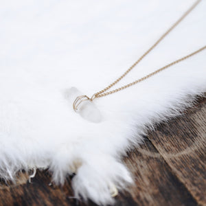 Cloudy Crystal Quartz Necklace