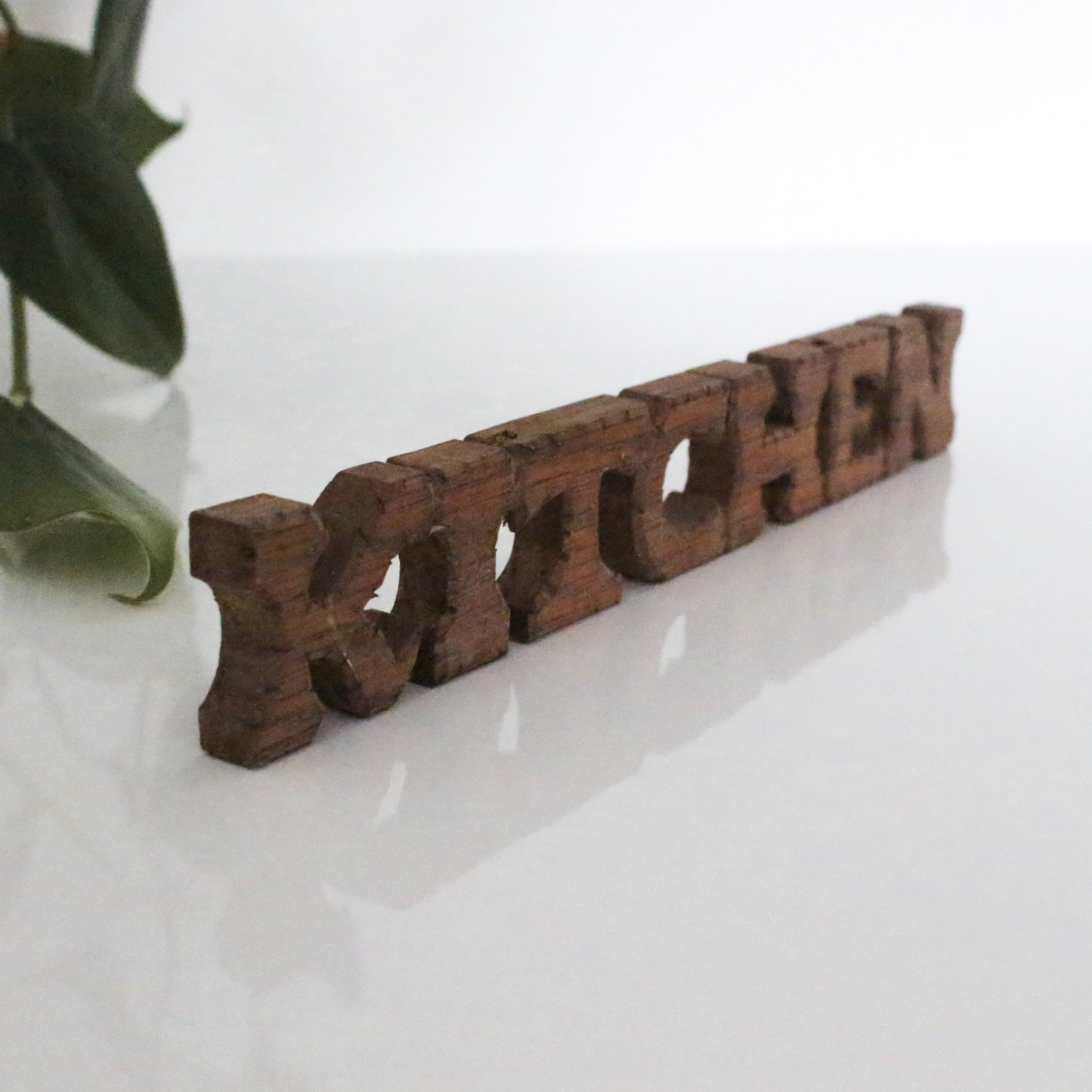 Mini Wooden Carved 'Kitchen' Sign