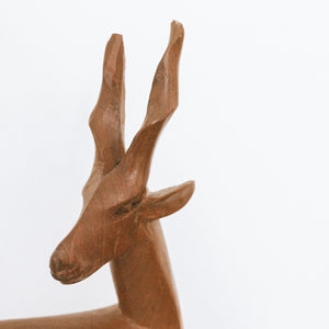 Wooden Antelope Carved Figurine